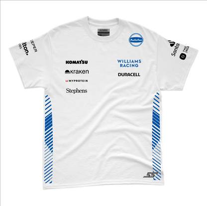 Camiseta Algodao Williams Carlos Sainz Branco 2025