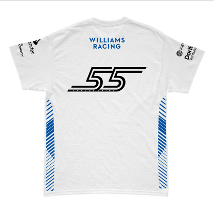 Camiseta Algodao Williams Carlos Sainz Branco 2025