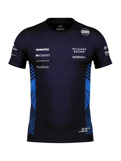 Camiseta Algodão Williams Carlos Sainz Azul Marinho 2025