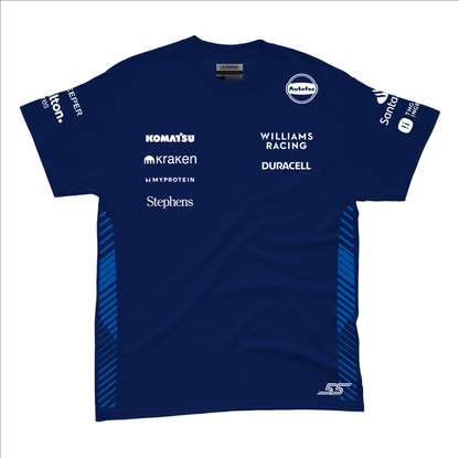 Camiseta Algodao Williams Carlos Sainz Azul Marinho 2025