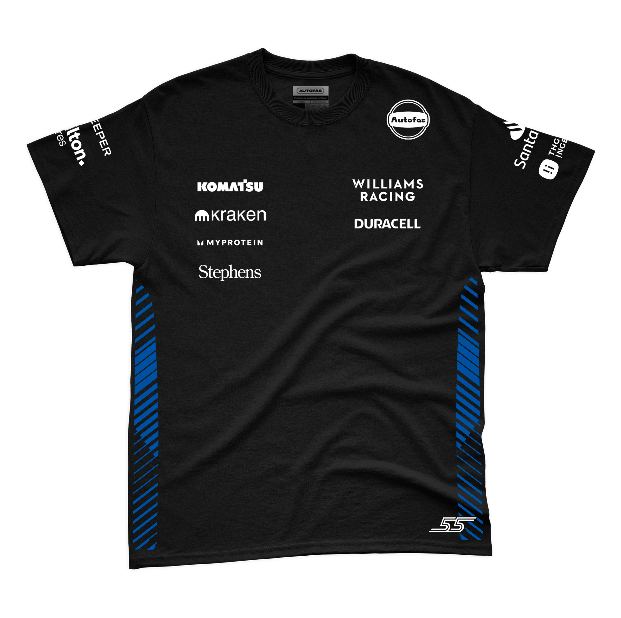 Camiseta Algodao Williams Carlos Sainz Preto 2025