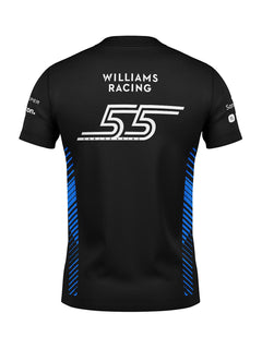 Camiseta Algodão Williams Carlos Sainz Preto 2025