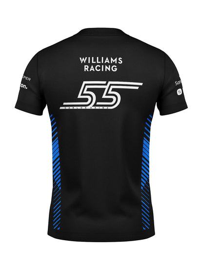 Camiseta Algodão Williams Carlos Sainz Preto 2025