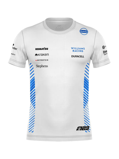 Camiseta Algodão Williams Alex Albon Branco 2025