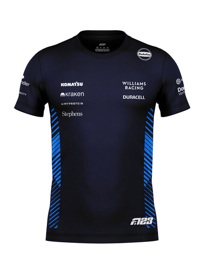 Camiseta Algodão Williams Alex Albon Azul Marinho 2025