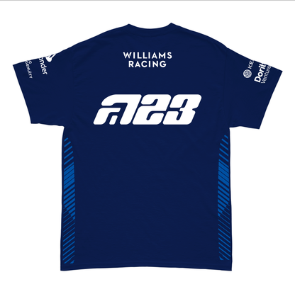 Camiseta Algodao Williams Alex Albon Azul Marinho 2025