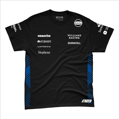 Camiseta Algodao Williams Alex Albon Preto 2025