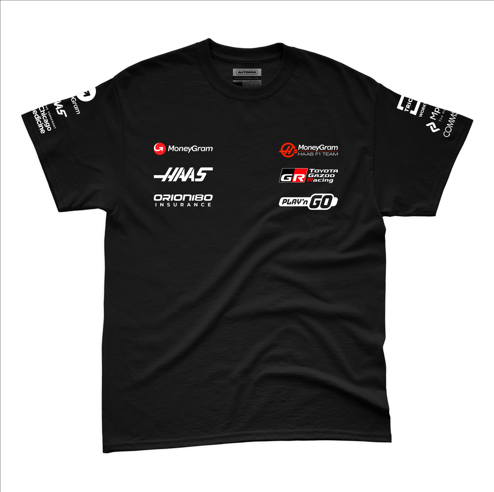 Camiseta Algodao Haas Equipe Preto 2025