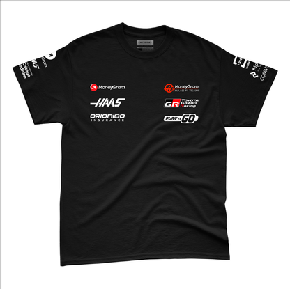 Camiseta Algodao Haas Equipe Preto 2025