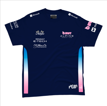 Camiseta Algodao Alpine Pierre Gasly Azul Marinho 2025