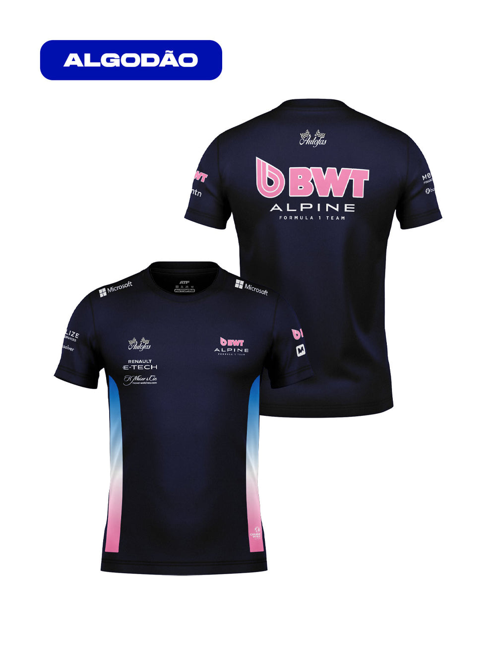 Camiseta Algodão Alpine Equipe Azul Marinho 2025