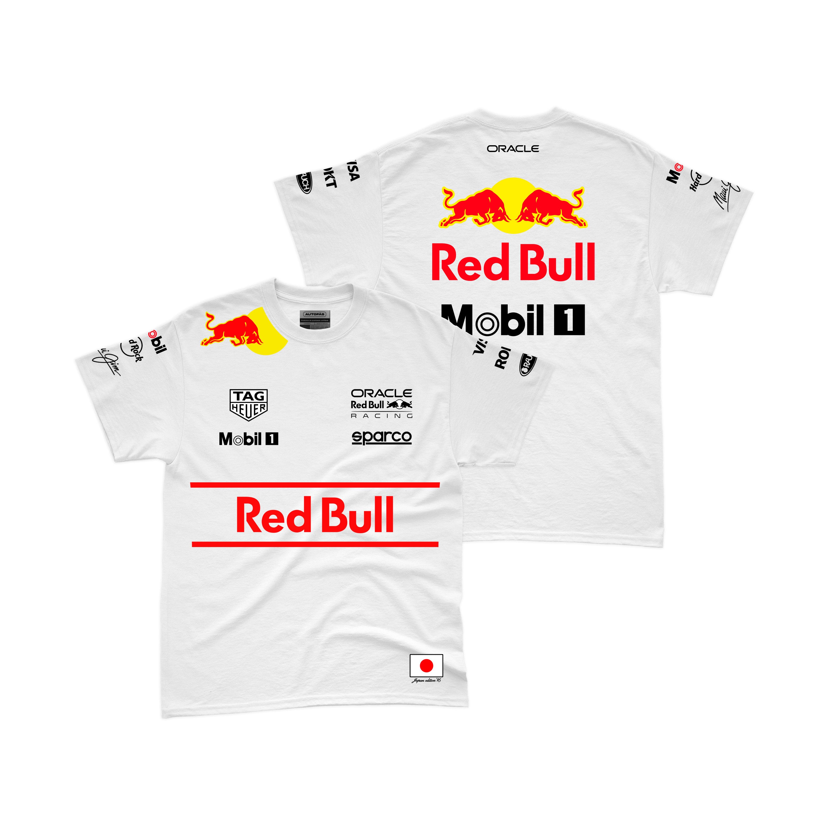 Camiseta Algodão Red Bull Edição Especial Japão 2025