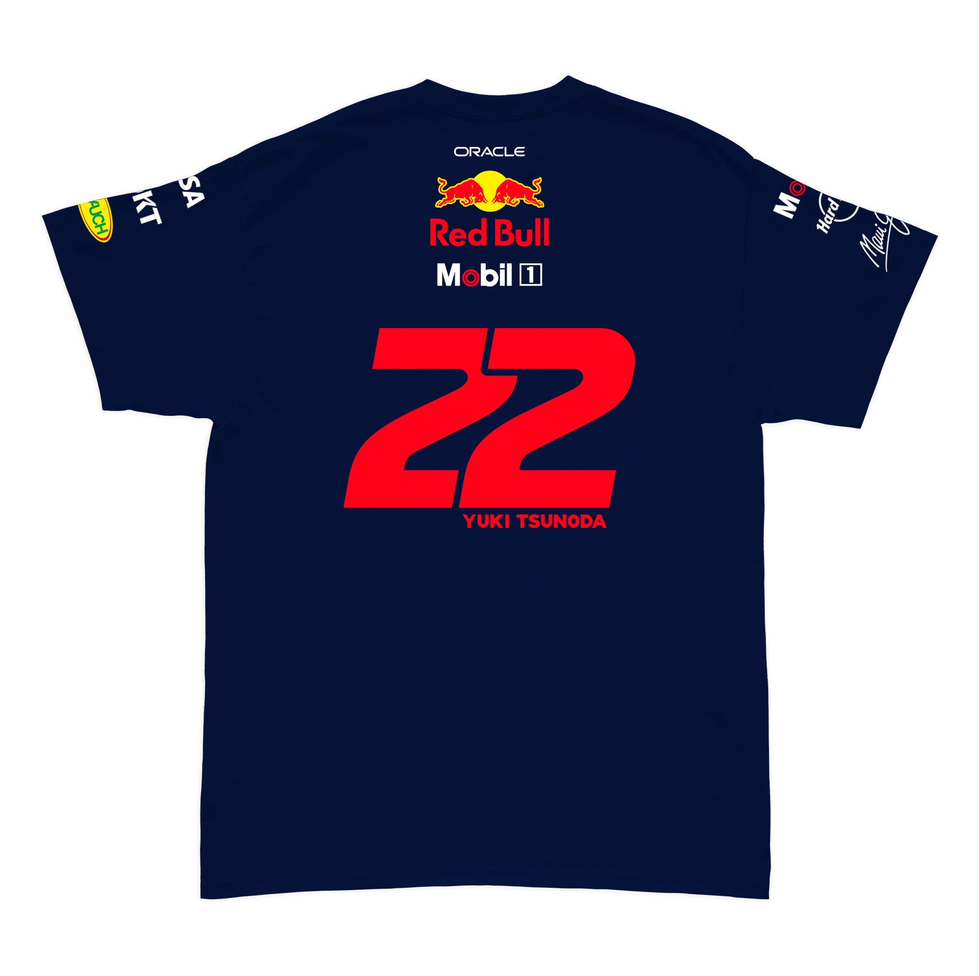 Camiseta Algodão Yuki Tsunoda Red Bull Equipe Azul Marinho 2025
