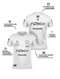 Camiseta Algodão Filme F1 APXGP Branco