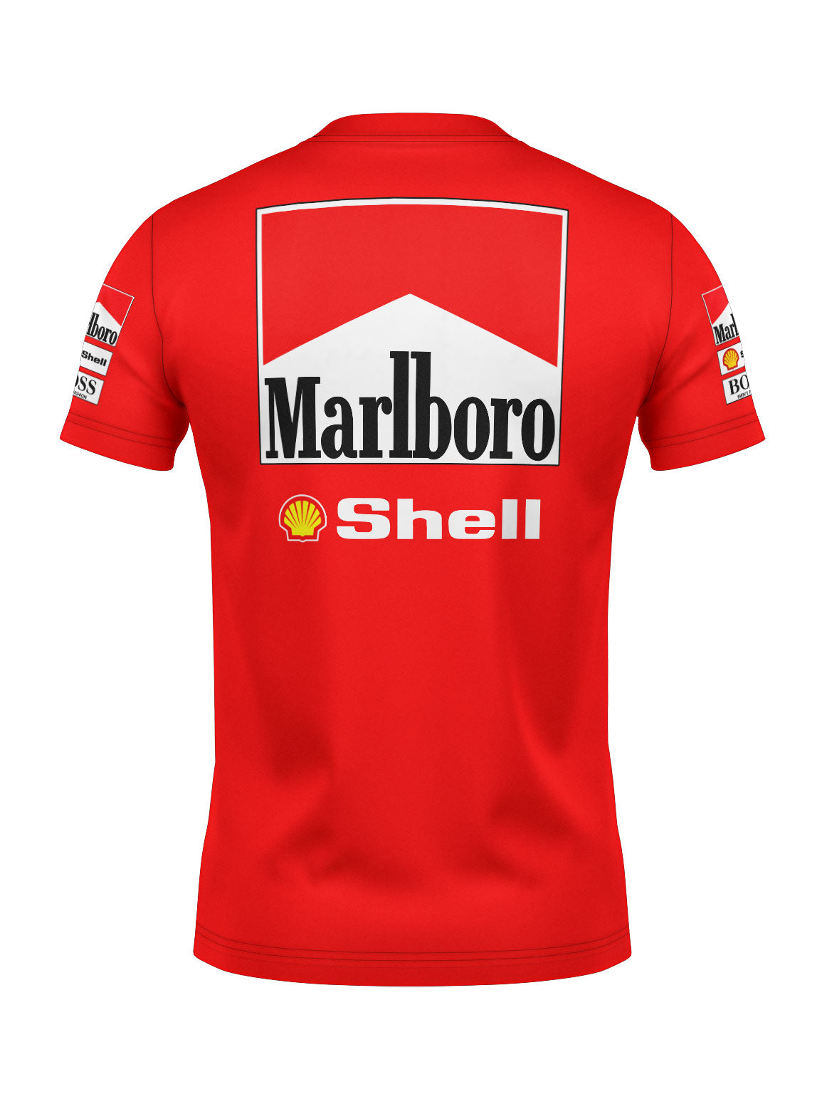 Camiseta Algodão Mclaren Marlboro Retrô anos 90 Vermelha