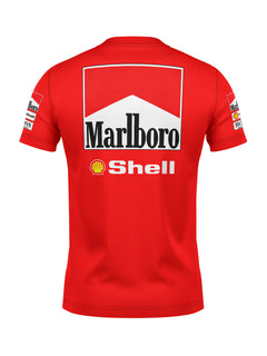 Camiseta Algodão Mclaren Marlboro Retrô anos 90 Vermelha