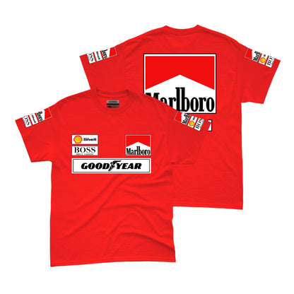 Camiseta Mclaren Marlboro Retrô anos 90 Vermelha