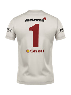 Camiseta Algodão Mclaren Marlboro Retrô anos 90 Off White