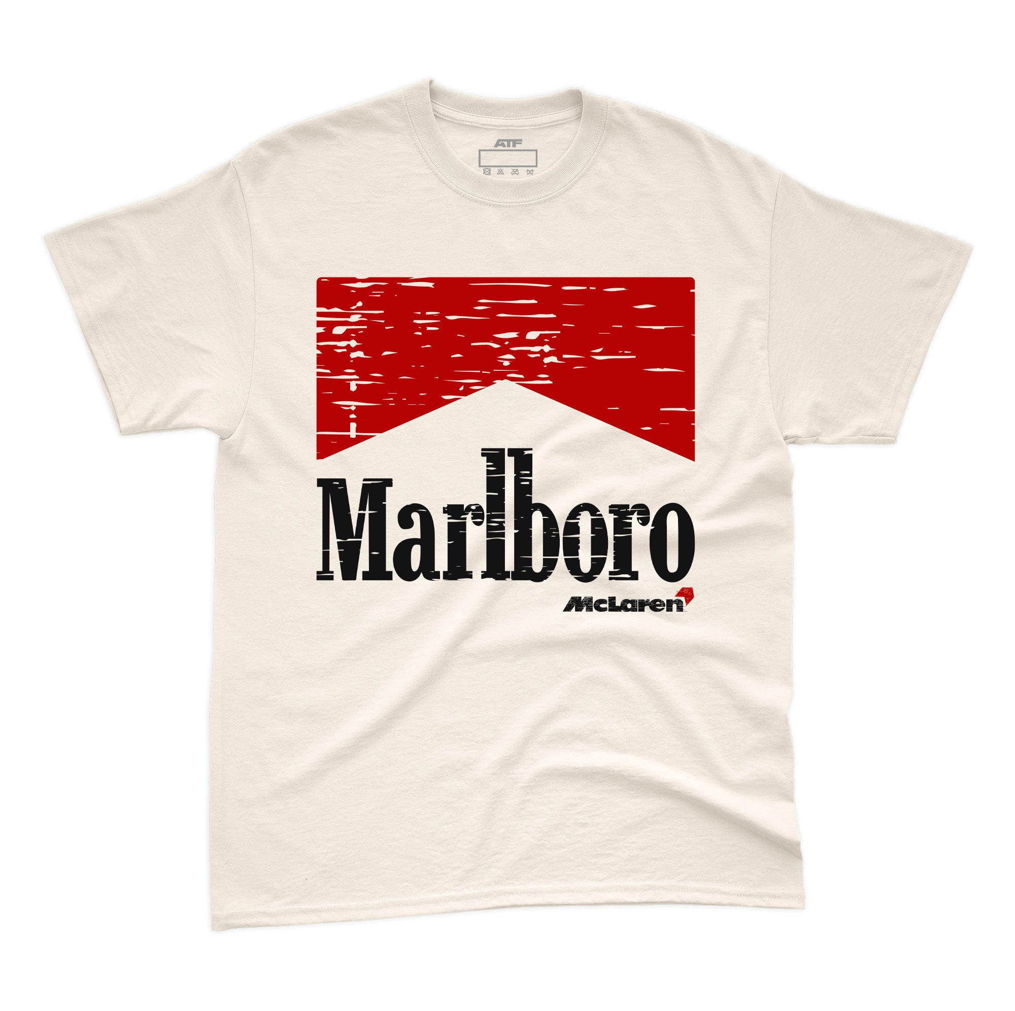 Camiseta Algodão Mclaren Marlboro Vintage anos 90 Off White