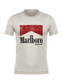Camiseta Algodão Mclaren Marlboro Vintage anos 90 Off White