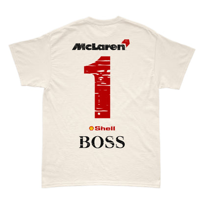 Camiseta Algodão Mclaren Marlboro Vintage anos 90 Off White