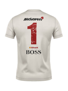 Camiseta Algodão Mclaren Marlboro Vintage anos 90 Off White