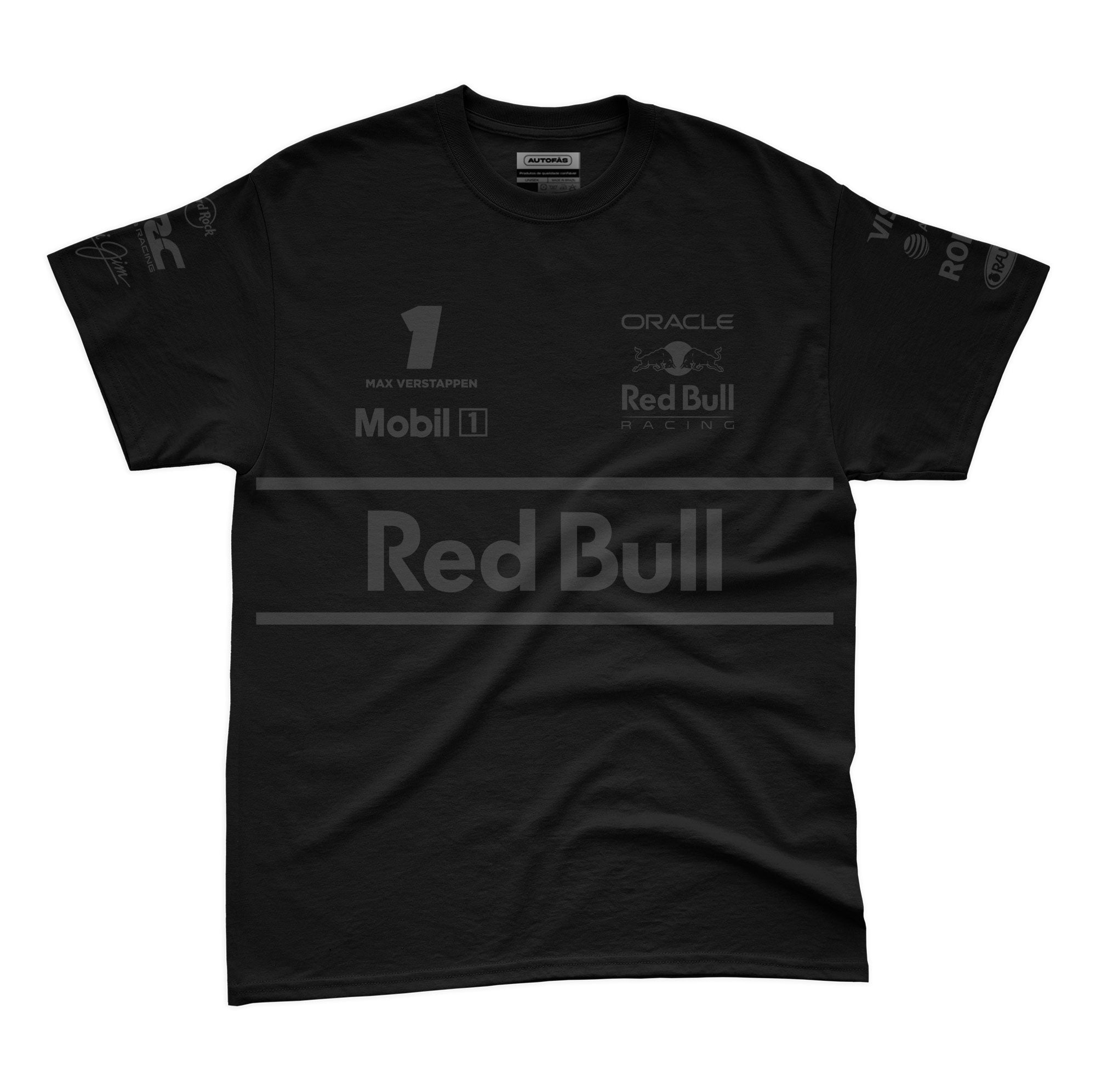 Camiseta Red Bull 2025 Max Verstappen All Black