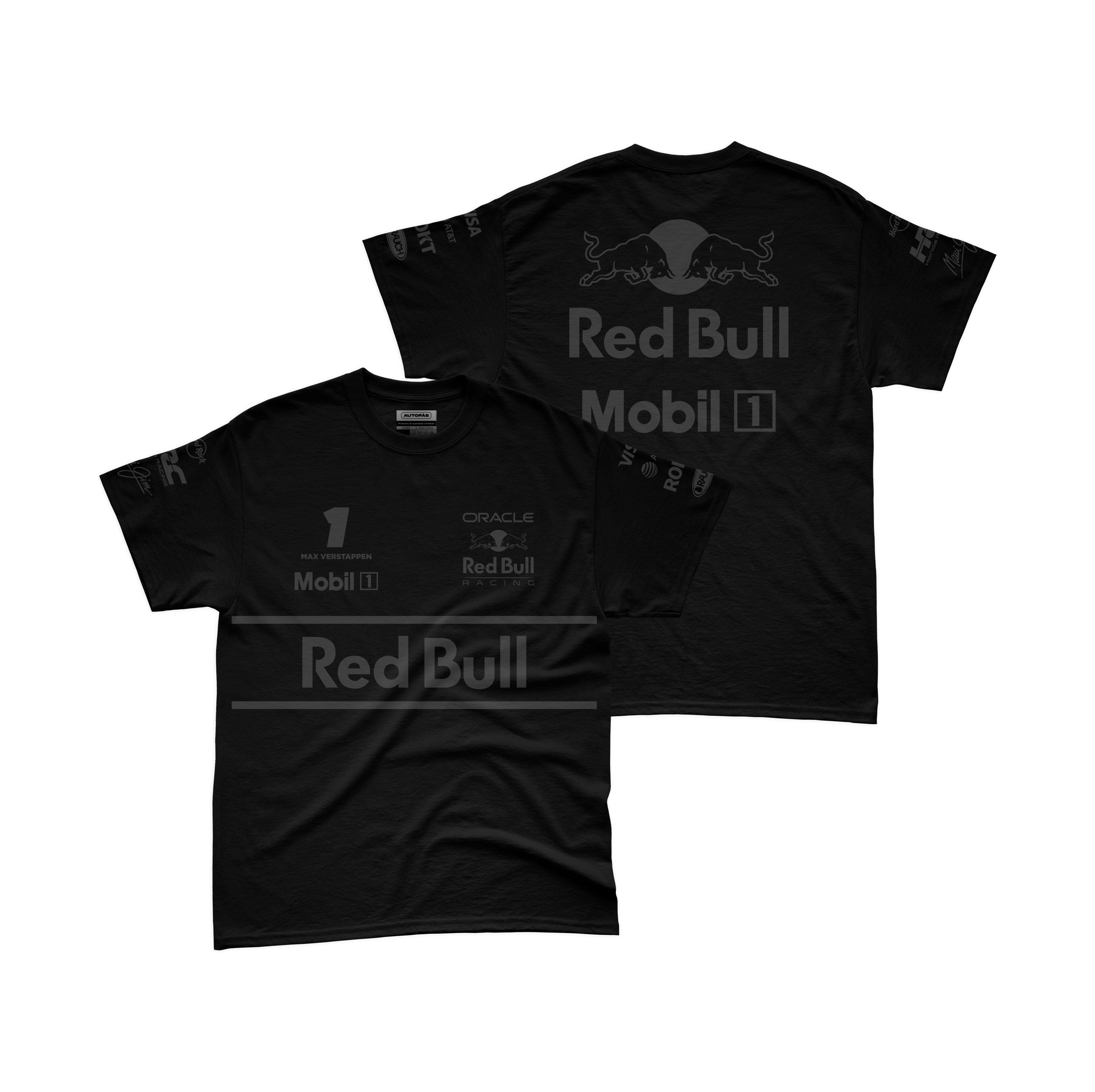 Camiseta Red Bull 2025 Max Verstappen All Black