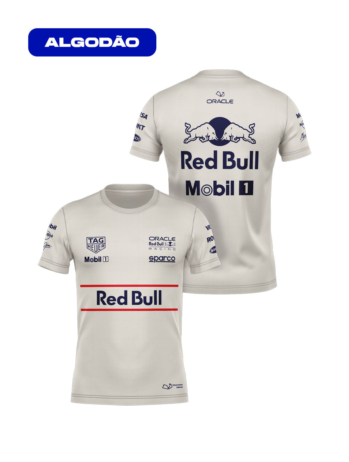 Camiseta Algodão Silverstone Edition Red Bull Off White 2025