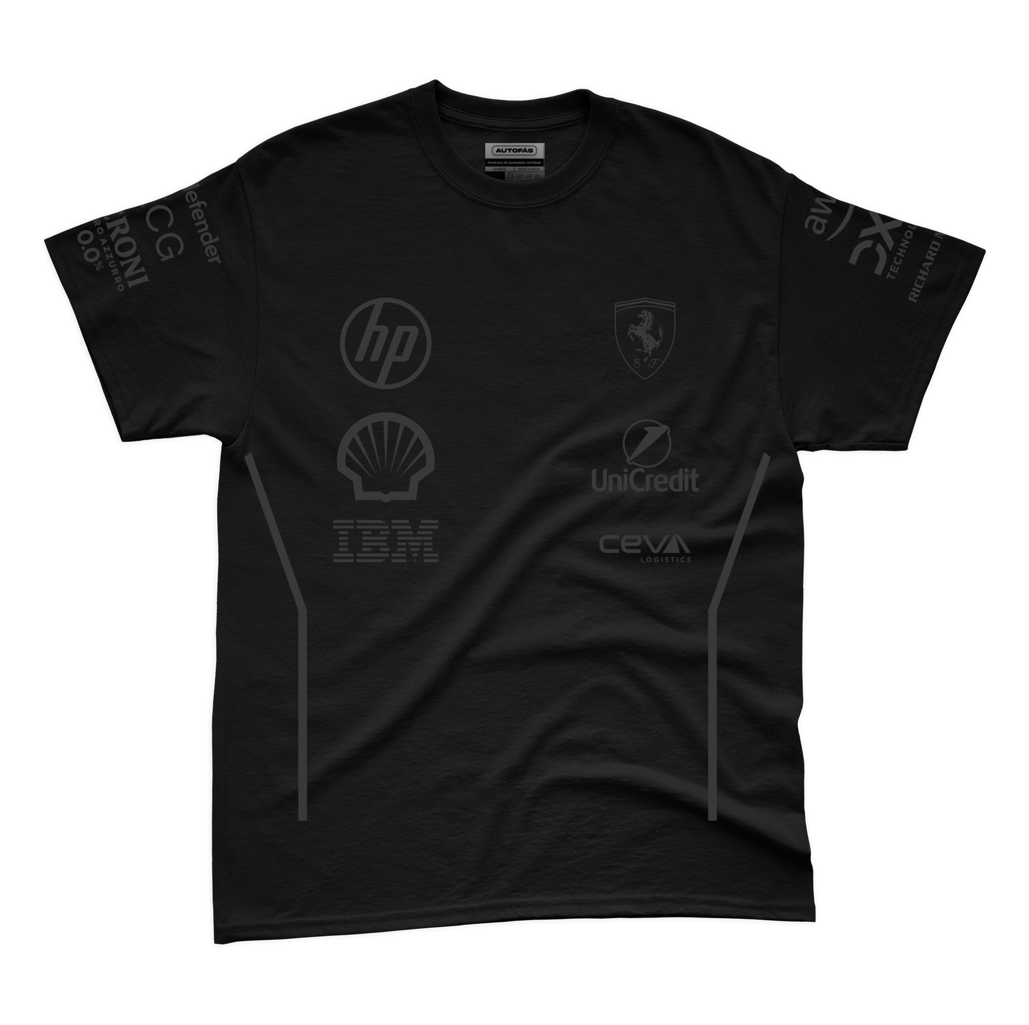 Camiseta Ferrari Equipe All Black 2025 Preto
