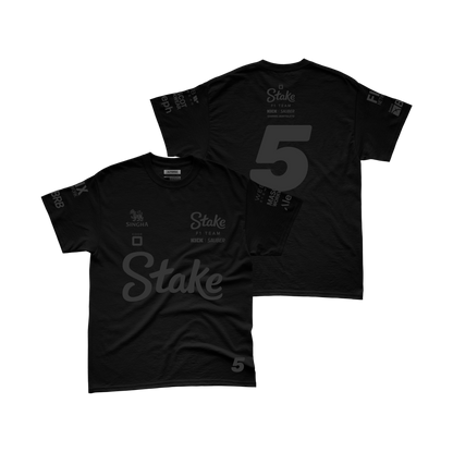 Camiseta Sauber Gabriel Bortoleto All Black 2025 Preto