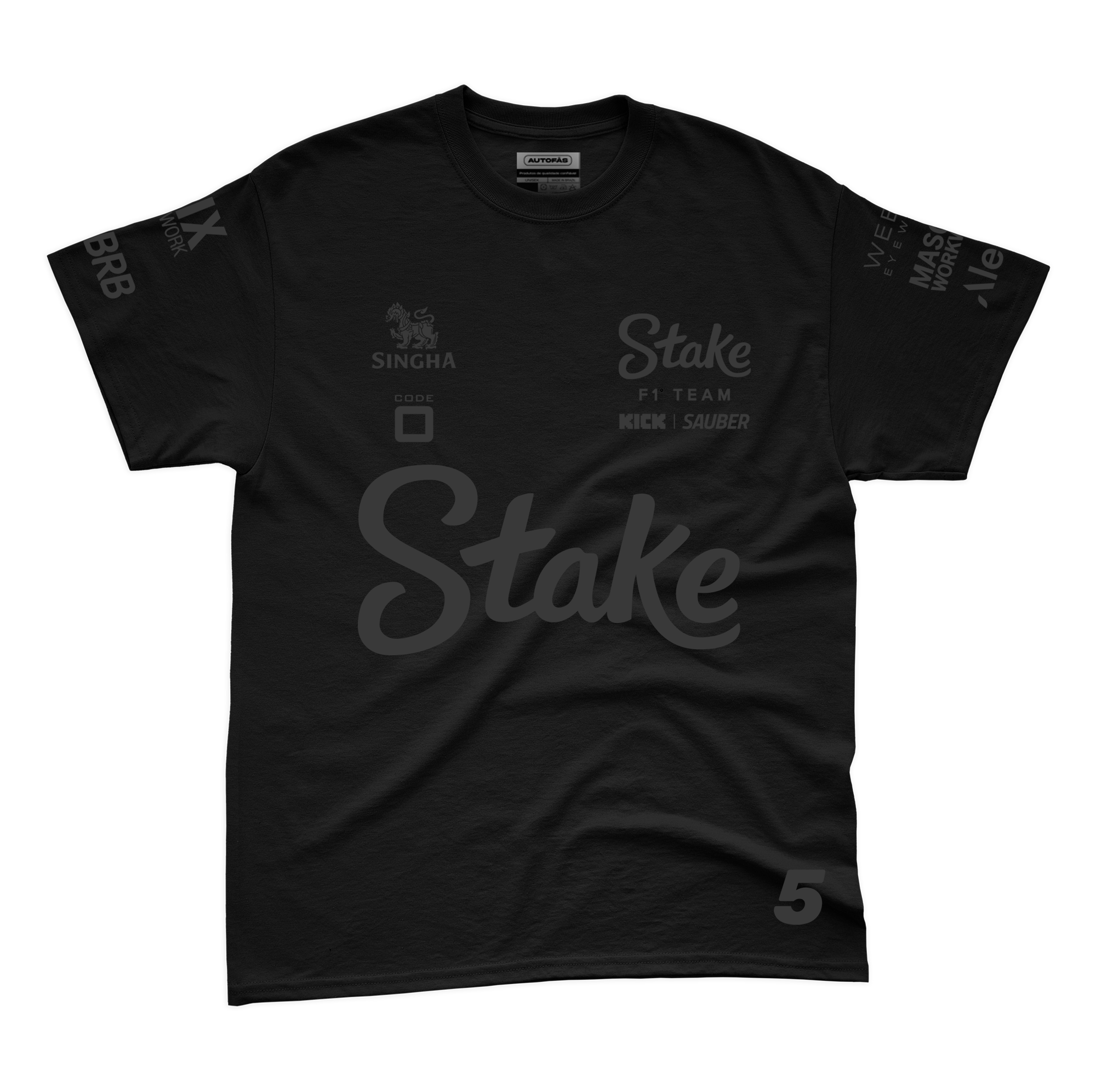 Camiseta Sauber Gabriel Bortoleto All Black 2025 Preto
