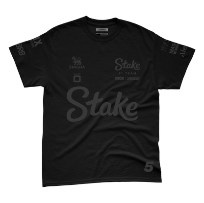 Camiseta Sauber Gabriel Bortoleto All Black 2025 Preto