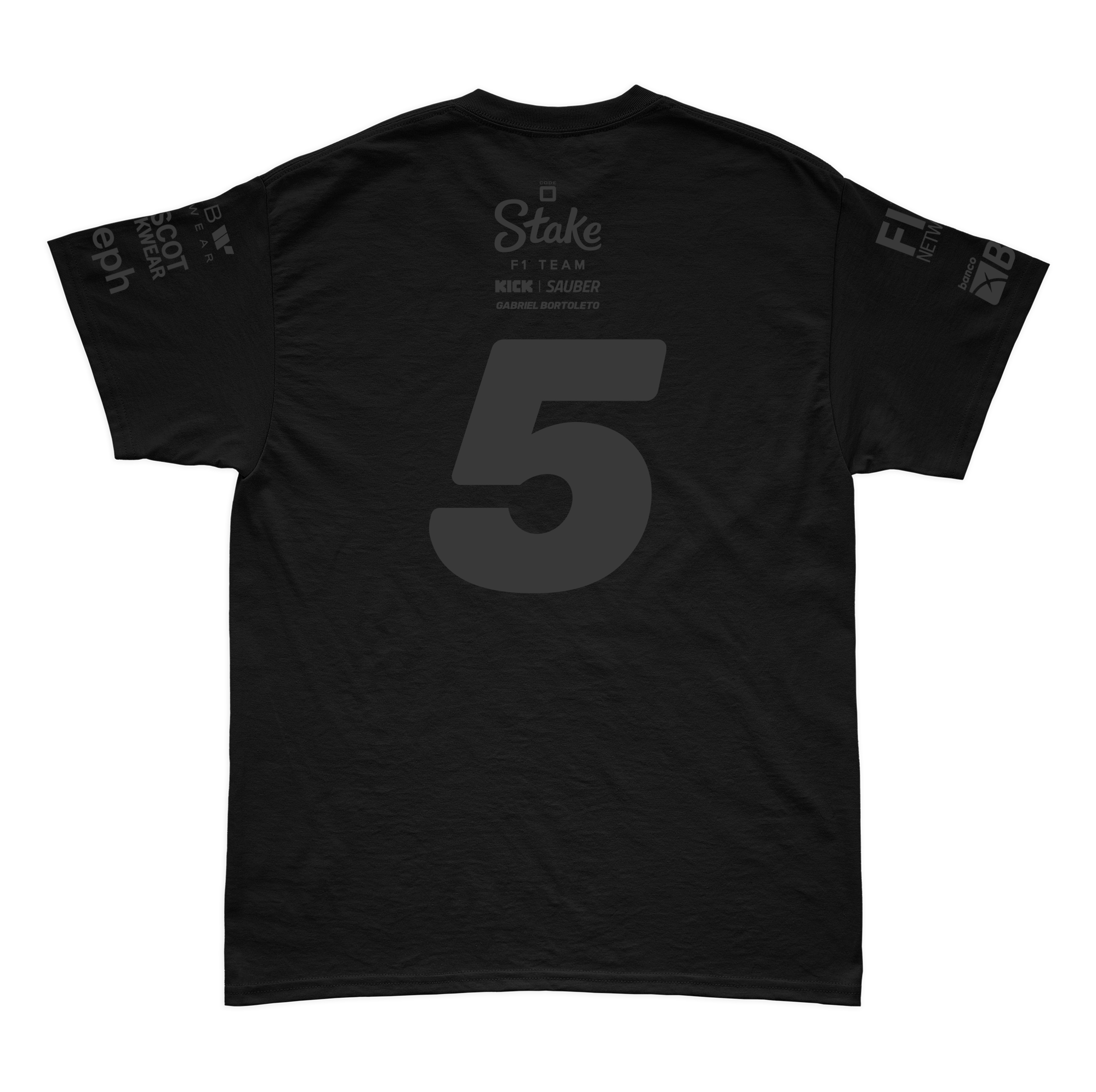 Camiseta Sauber Gabriel Bortoleto All Black 2025 Preto