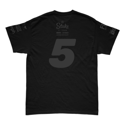 Camiseta Sauber Gabriel Bortoleto All Black 2025 Preto