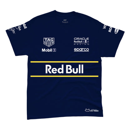 Camiseta Algodão Red Bull Verstappen Las Vegas 2025