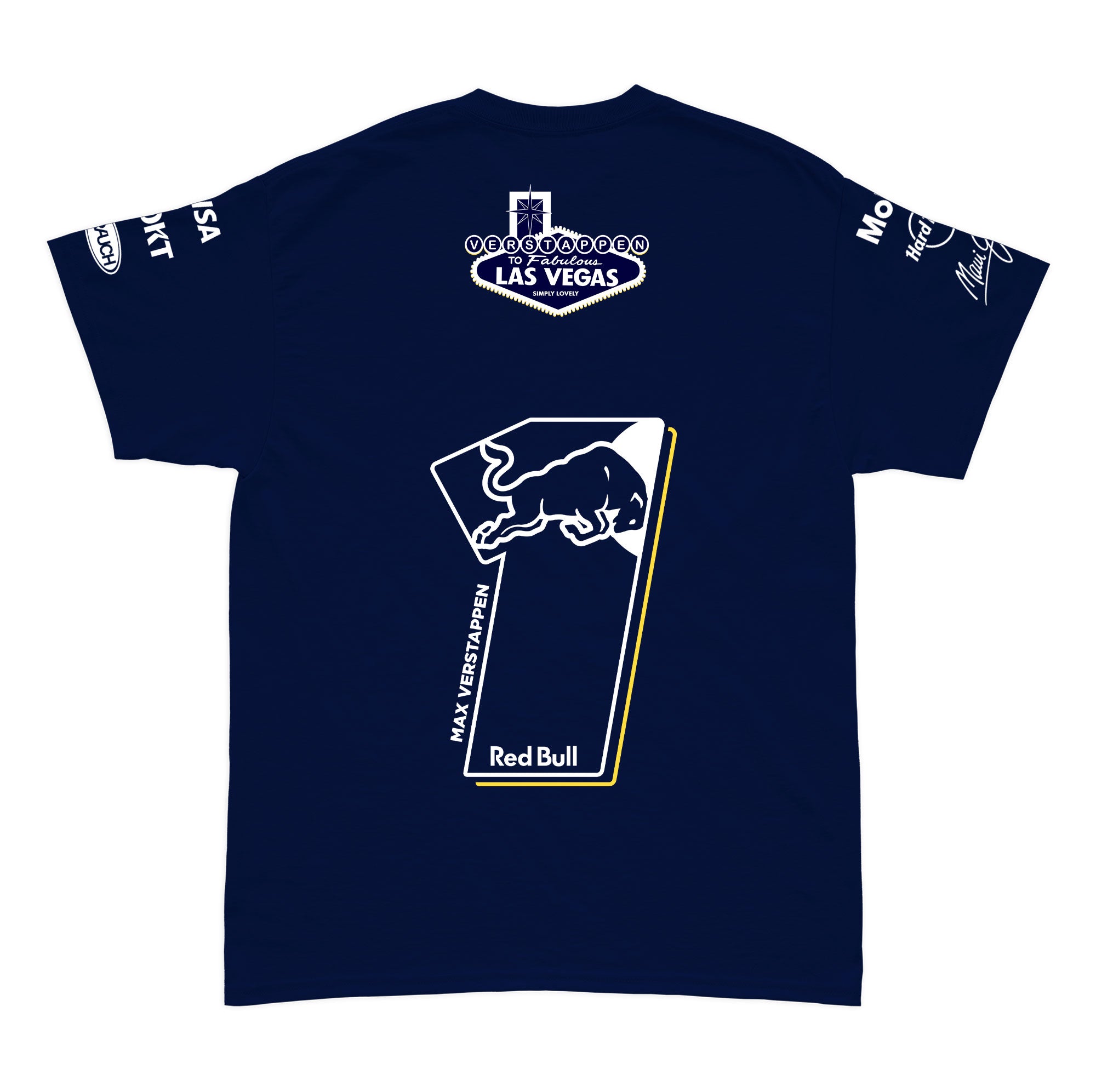 Camiseta Algodão Red Bull Verstappen Las Vegas 2025