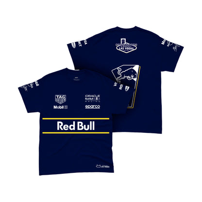 Camiseta Algodão Red Bull Verstappen Las Vegas 2025
