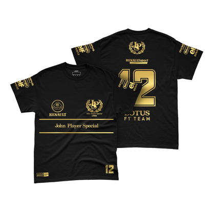 Camiseta Algodão Lotus John Player 80s Preto 2025