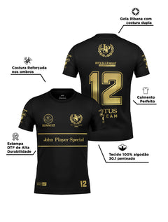 Camiseta Algodão Lotus John Player 80s Preto 2025