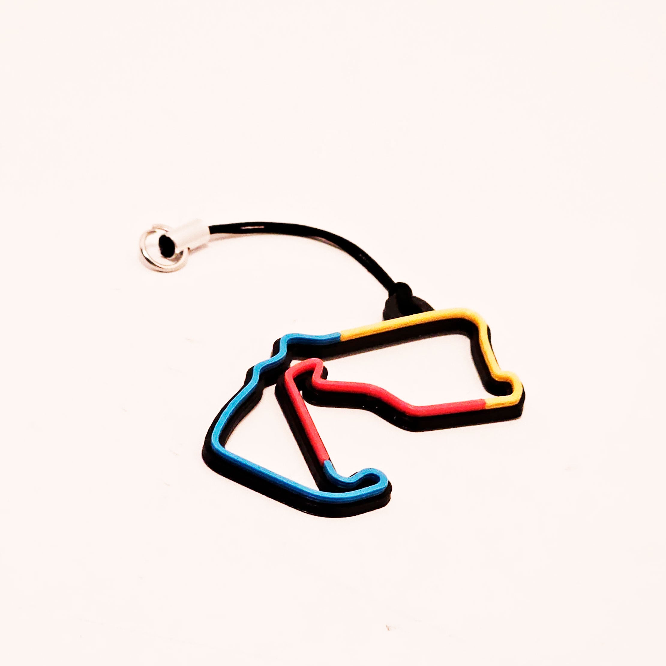 Chaveiro Circuito Silverstone Multicolorido 3D