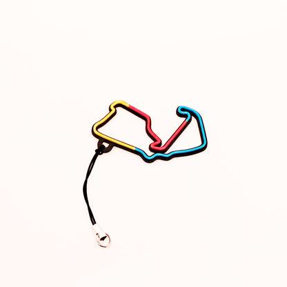 Chaveiro Circuito Silverstone Multicolorido 3D