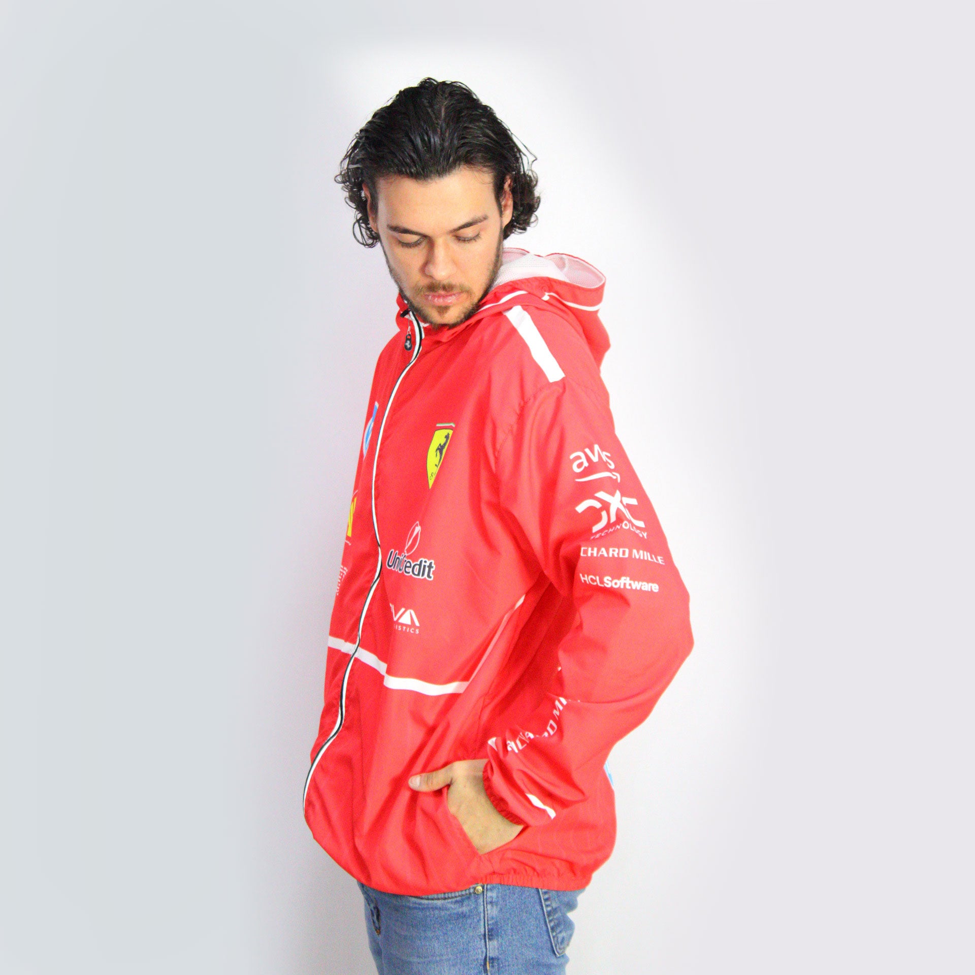 PRÉ VENDA - Jaqueta Corta Vento Charles Leclerc Ferrari 2025