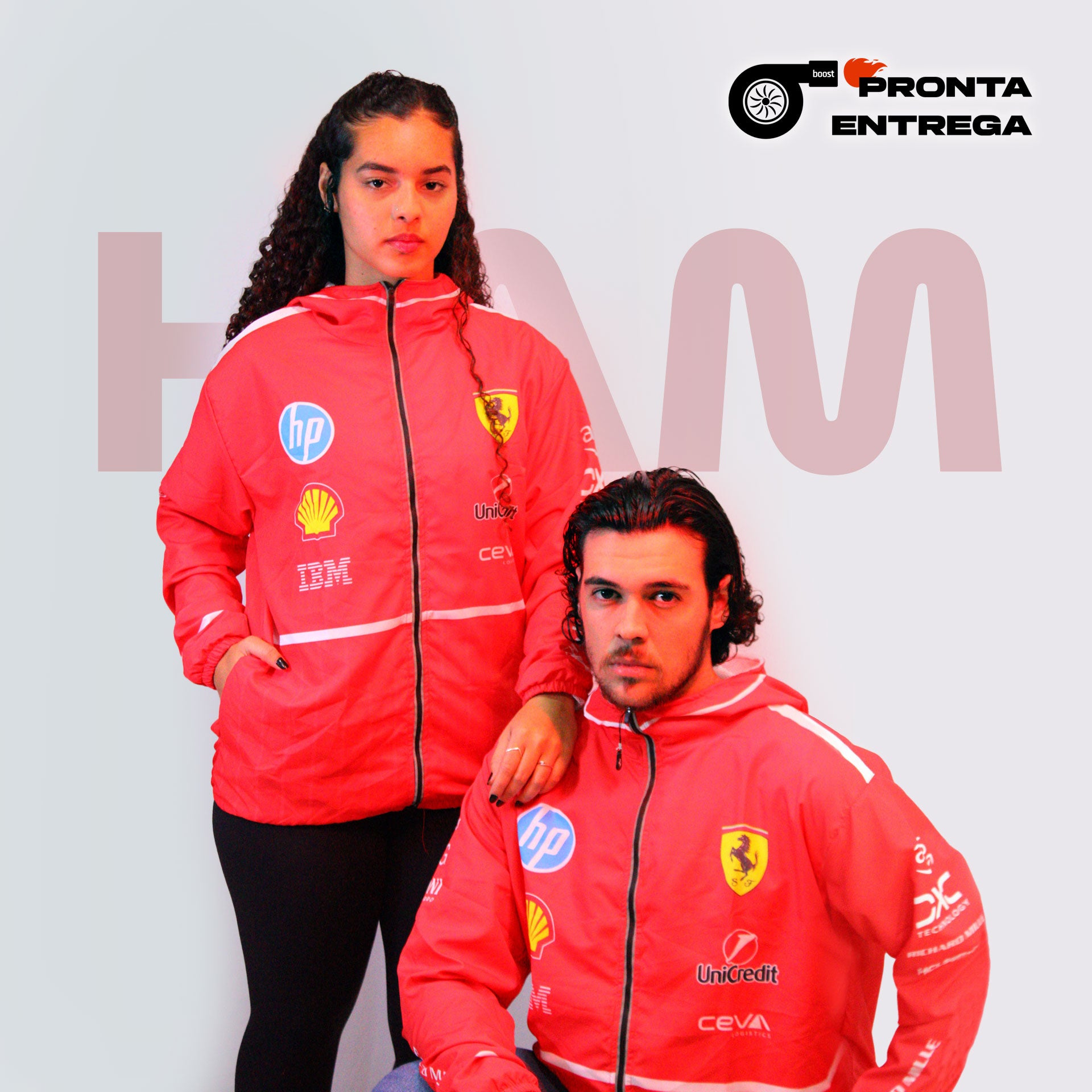 Jaqueta Corta Vento Lewis Hamilton Ferrari 2025
