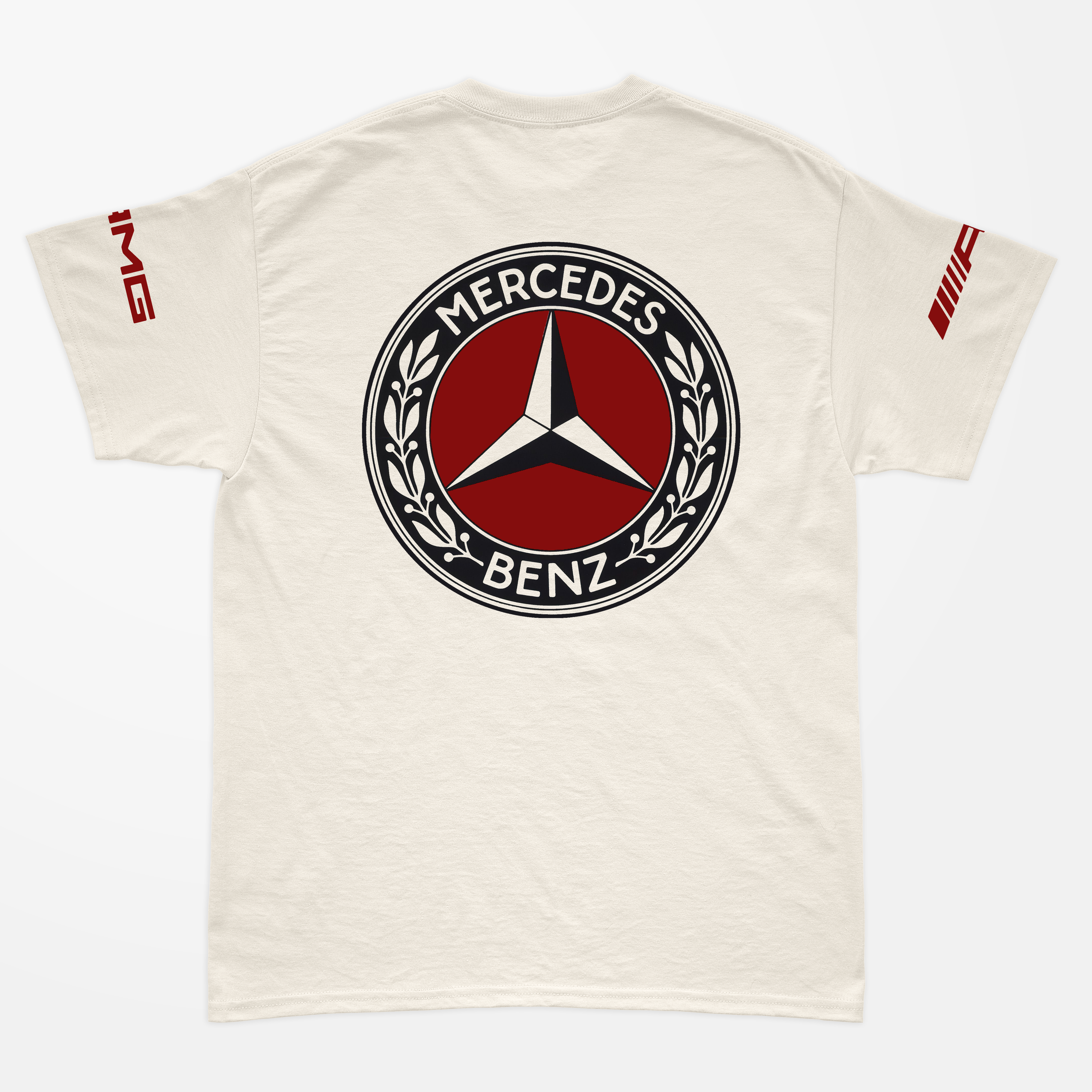 Camiseta Mercedes Logo Retrô Off White