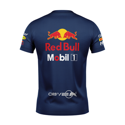 Camiseta DryFit  Max Verstappen Red Bull Racing 2024 Azul Marinho