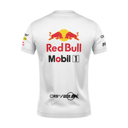 Camiseta DryFit  Max Verstappen Red Bull Racing 2024 Branca