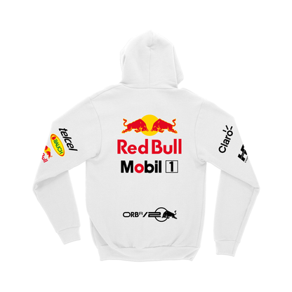 Moletom Canguru Red Bull Branco 2024 Max Verstappen