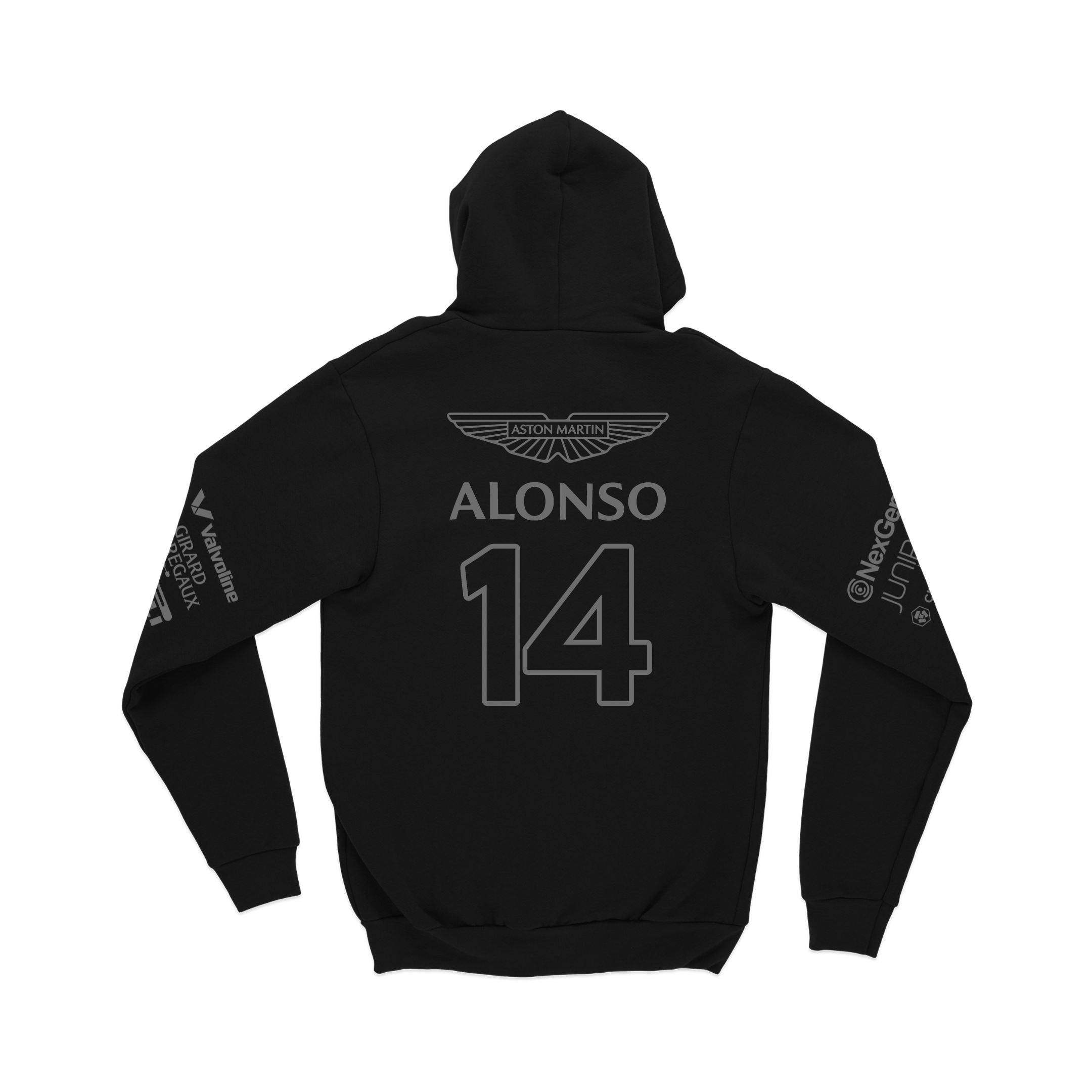 Moletom Canguru Aston Martin All Black 2024 Fernando Alonso