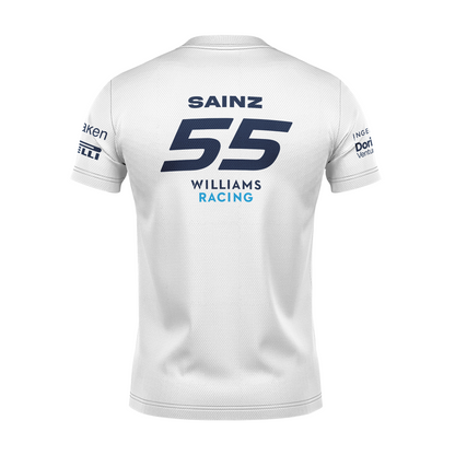 Camiseta DryFit Carlos Sainz Williams Racing Branca